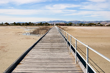 Image showing long jetty at port germein