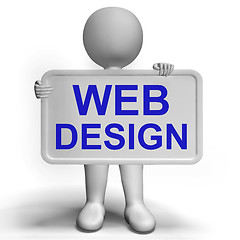 Image showing Web Design Sign Shows Creativity And Web Concepts