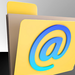 Image showing Email Folder Shows Online Mailing Inbox File