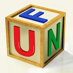 Image showing Fun Block Shows Enjoyment Playing And Recreation