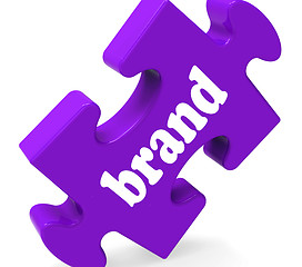 Image showing Brand Jigsaw Shows Business Trademark Or Product Label