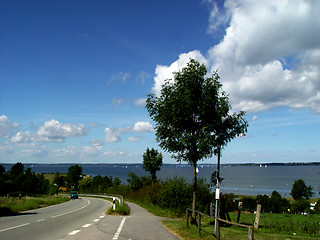 Image showing street at a fjord