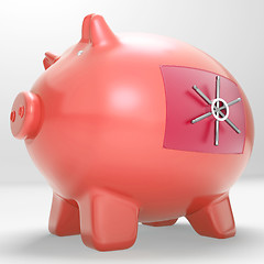 Image showing Safe Piggy Shows Restricted Permission Money Box