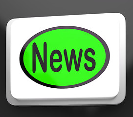 Image showing News Button Shows Newsletter Broadcast Online