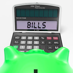 Image showing Bills Calculator Shows Invoices Payable And Accounting