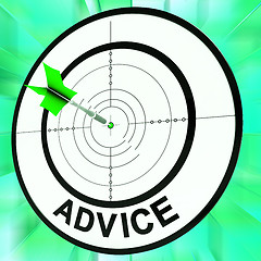 Image showing Advice Target Shows Information Faq And Assistance