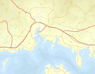 Image showing Coastal map
