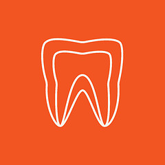 Image showing Molar tooth line icon.