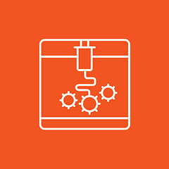 Image showing Tree D printing line icon.