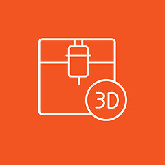 Image showing Tree D printing line icon.