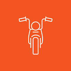 Image showing Motorcycle line icon.