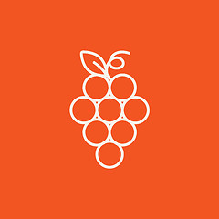 Image showing Bunch of grapes line icon.