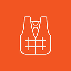 Image showing Life vest line icon.