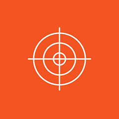 Image showing Shooting target line icon.