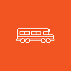 Image showing School bus line icon.