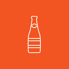 Image showing Glass bottle line icon.