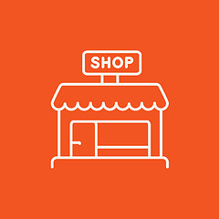 Image showing Shop store line icon.