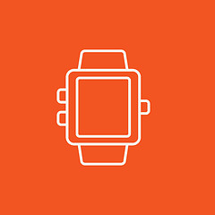 Image showing Smartwatch line icon.