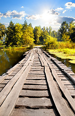 Image showing Bridge through river