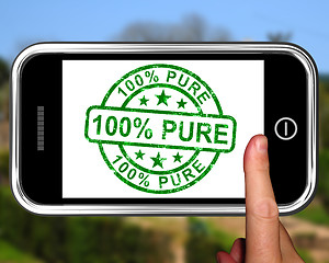 Image showing 100Percent Pure On Smartphone Shows Genuine