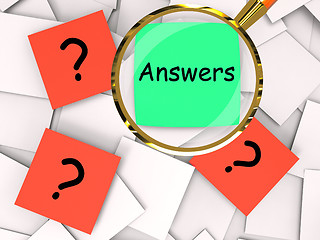 Image showing Questions Answers Post-It Papers Mean Inquiries And Solutions