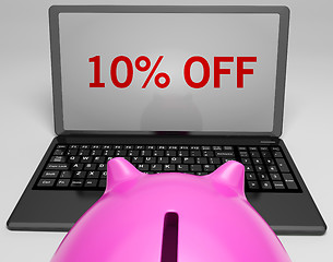 Image showing Ten Percent Off On Notebook Shows Discounts