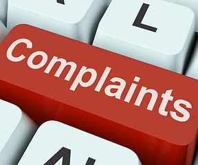 Image showing Complaints Key Shows Complaining Or Moaning Online