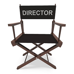 Image showing Director\'s Chair Shows Movie Producer Or Filmmaker