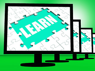 Image showing Learn Screen Shows Web Education Or Online Studying