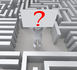 Image showing Question In Maze Showing Confusion