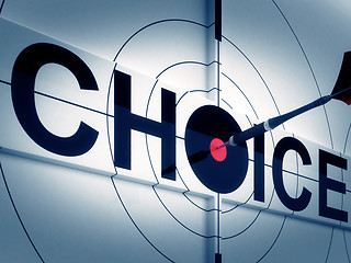 Image showing Target Choice Shows Two-way Path Decision