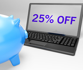 Image showing Twenty-Five Percent Off On Notebook Shows Price Bonus