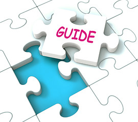 Image showing Guide Puzzle Shows Consulting Guidance Guideline And Guiding