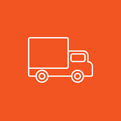 Image showing Delivery van line icon.