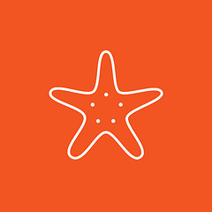 Image showing Starfish line icon.