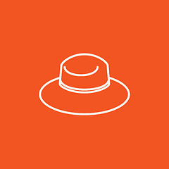 Image showing Summer hat line icon.