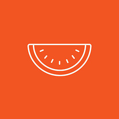 Image showing Watermelon line icon.