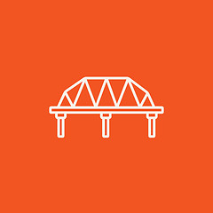 Image showing Rail way bridge line icon.