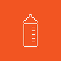 Image showing Feeding bottle line icon.