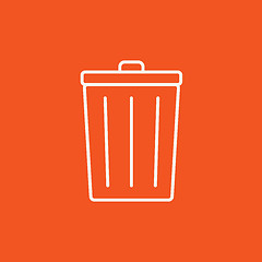 Image showing Trash can line icon.