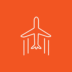 Image showing Cargo plane line icon.