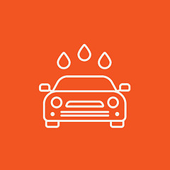 Image showing Car wash line icon.