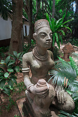 Image showing statues in  modern luxury hotel, Samui, Thailand