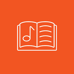 Image showing Music book line icon.