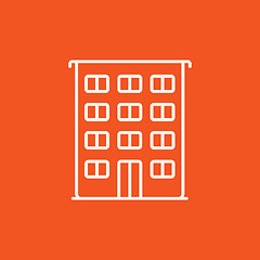 Image showing Residential building line icon.