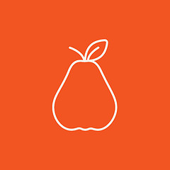 Image showing Pear line icon.
