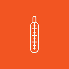 Image showing Medical thermometer line icon.