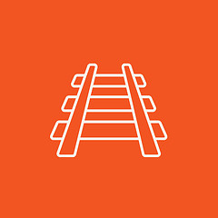 Image showing Railway track line icon.