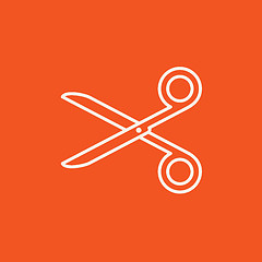 Image showing Scissors line icon.