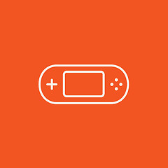 Image showing Game console gadget line icon.